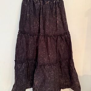 Elegant Black Tiered Skirt